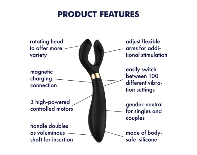 Satisfyer Endless Fun - akkus, vízálló párvibrátor (fekete)