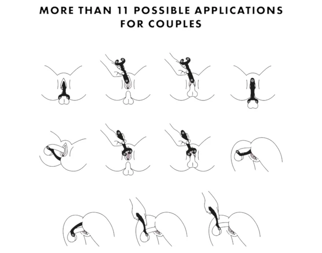 Satisfyer Endless Fun - akkus, vízálló párvibrátor (fekete)