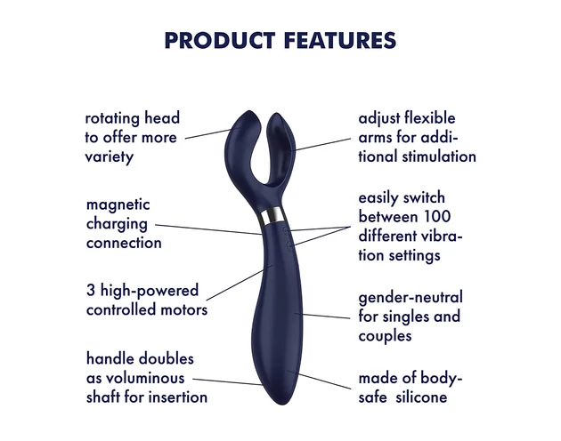 Satisfyer Endless Fun - akkus, vízálló párvibrátor (kék)