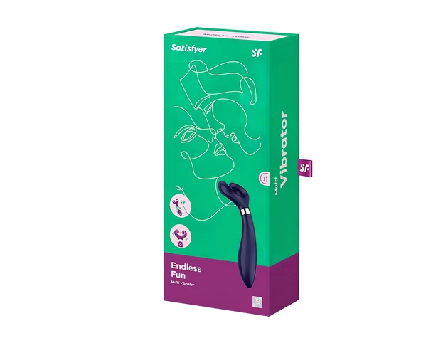 Satisfyer Endless Fun - akkus, vízálló párvibrátor (kék)