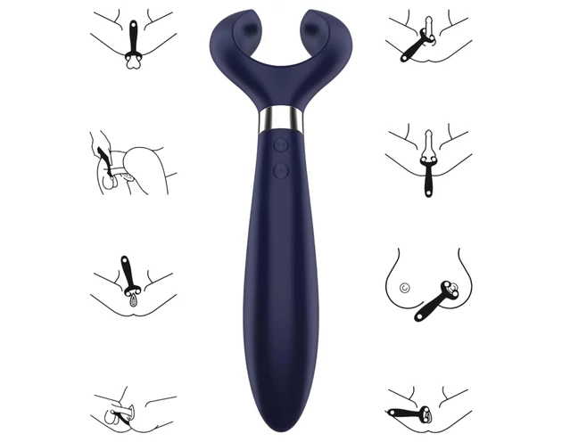 Satisfyer Endless Fun - akkus, vízálló párvibrátor (kék)