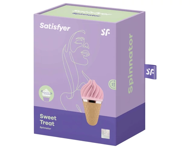 Satisfyer Sweet Treat - akkus, forgó csikló vibrátor (pink-barna)