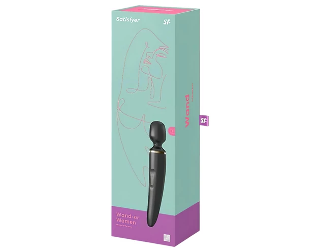 Satisfyer Wand-er Woman - vízálló masszírozó vibrátor (fekete)