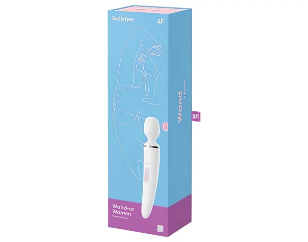 Satisfyer Wand-er Woman - vízálló masszírozó vibrátor (fehér)