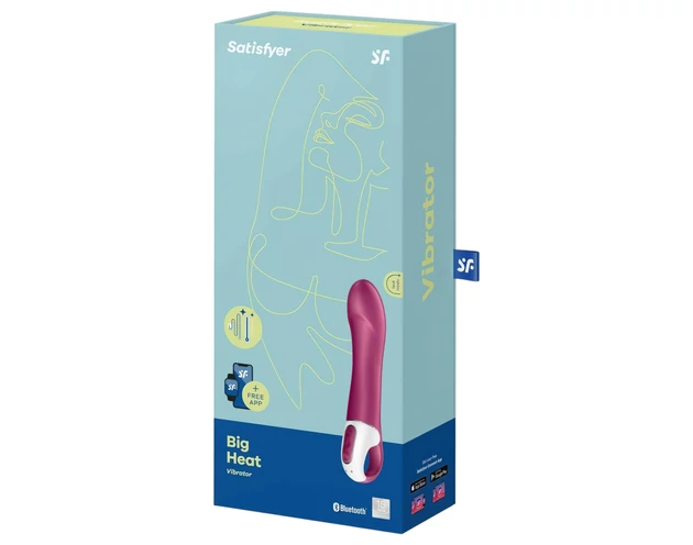 Satisfyer Big Heat - akkus, melegítő G-pont vibrátor (piros)
