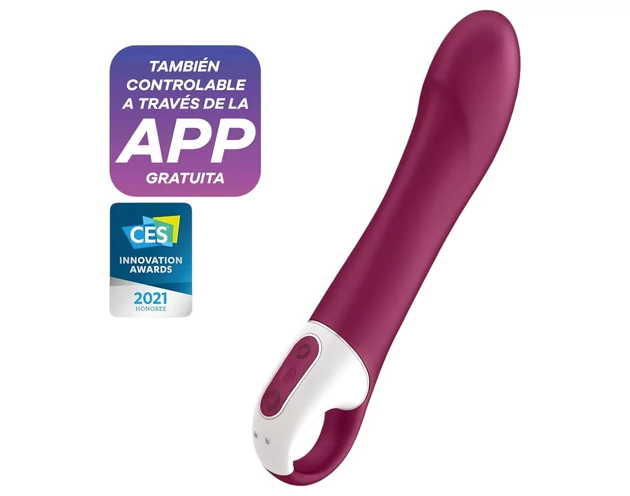 Satisfyer Big Heat - akkus, melegítő G-pont vibrátor (piros)