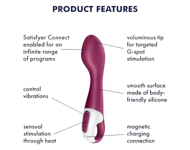 Satisfyer Hot Spot - akkus, melegítő G-pont vibrátor (piros)