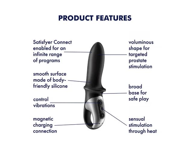 Satisfyer Hot Passion - okos melegítő anál vibrátor (fekete)