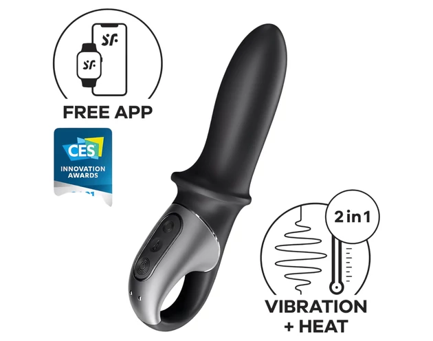 Satisfyer Hot Passion - okos melegítő anál vibrátor (fekete)