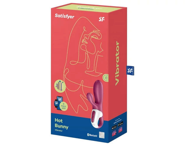 Satisfyer Hot Bunny - okos csiklókaros melegítő vibrátor (piros)