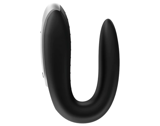 Satisfyer Double Fun - okos, vízálló párvibrátor (fekete)
