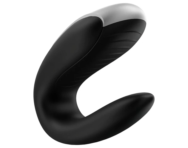 Satisfyer Double Fun - okos, vízálló párvibrátor (fekete)