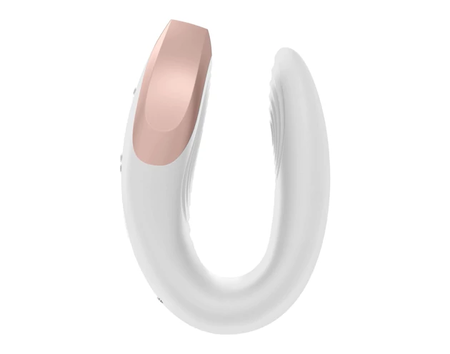 Satisfyer Double Love - okos, vízálló, rádiós párvibrátor (fehér)