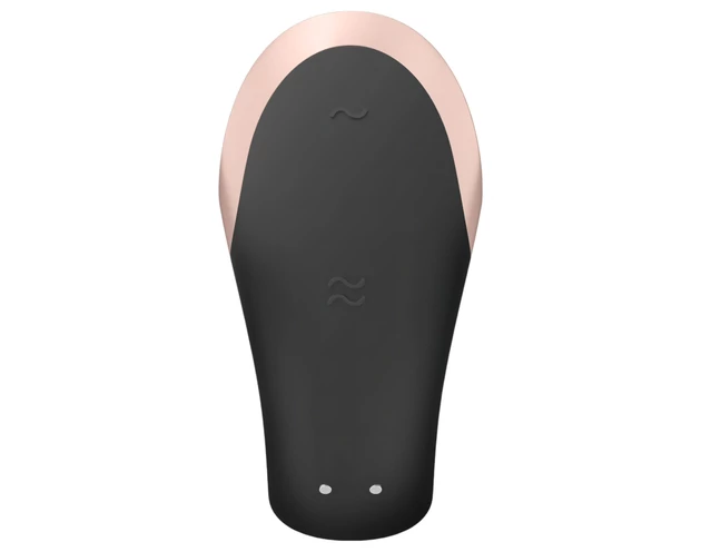 Satisfyer Double Love - okos, rádiós párvibrátor (fekete)