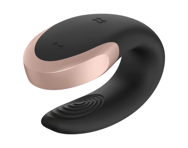 Satisfyer Double Love - okos, rádiós párvibrátor (fekete)