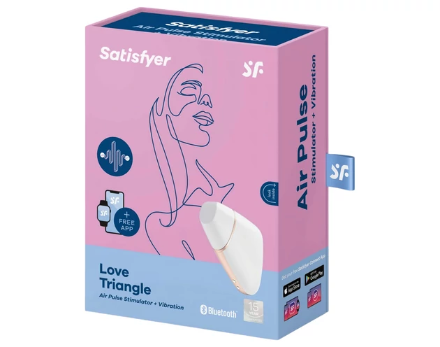 Satisfyer Love Triangle - okos léghullámos csiklóizgató (fehér)