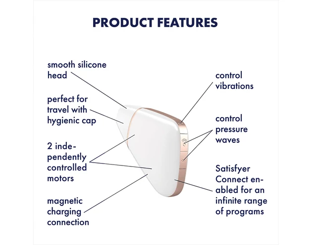 Satisfyer Love Triangle - okos léghullámos csiklóizgató (fehér)