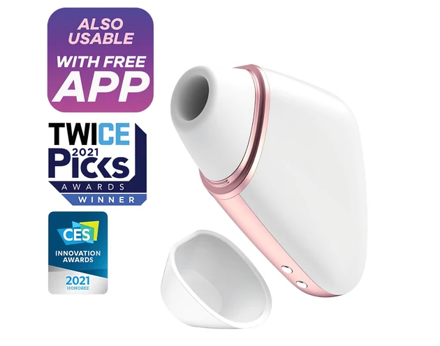 Satisfyer Love Triangle - okos léghullámos csiklóizgató (fehér)