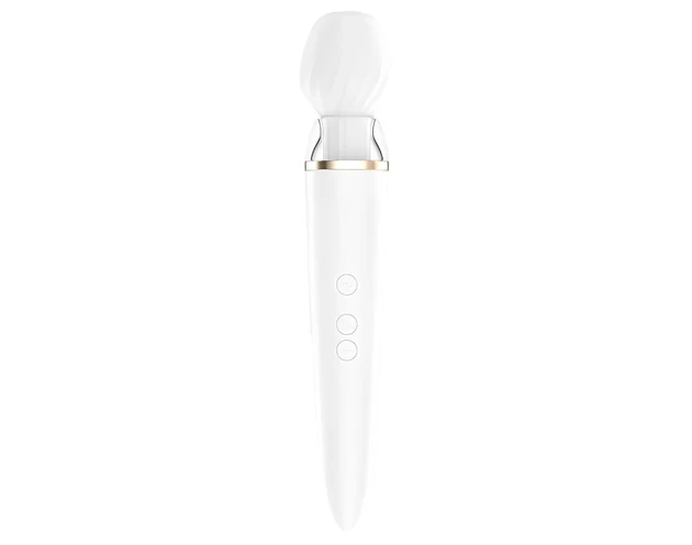 Satisfyer Double Wand-er - okos masszírozó vibrátor (fehér)