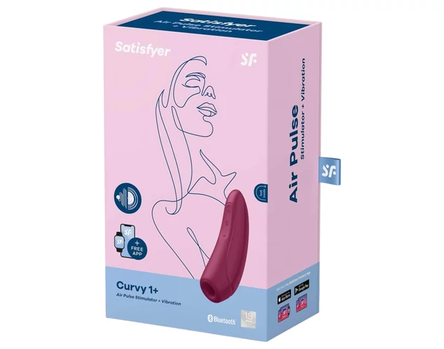 Satisfyer Curvy 1+ - okos léghullámos csiklóizgató (piros)