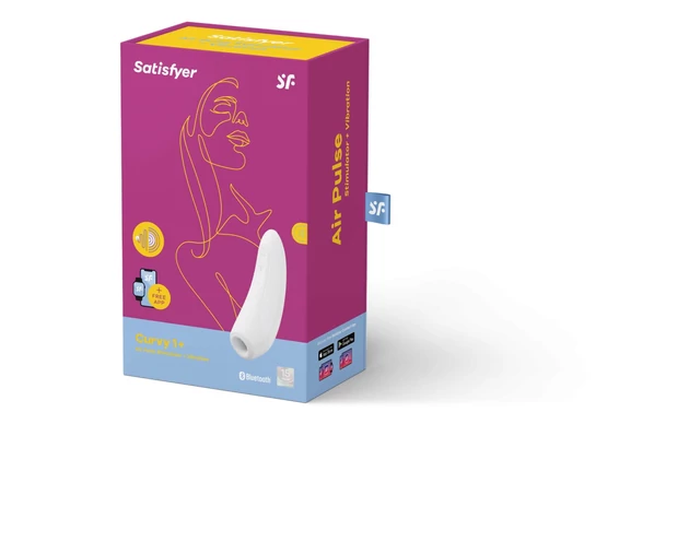 Satisfyer Curvy 1+ - okos léghullámos csiklóizgató (fehér)