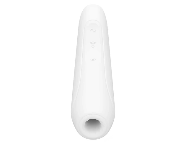 Satisfyer Curvy 1+ - okos léghullámos csiklóizgató (fehér)