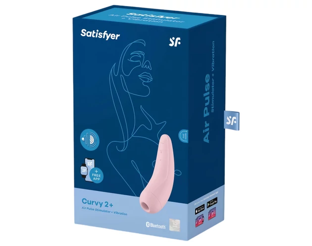 Satisfyer Curvy 2+ - okos léghullámos csiklóizgató (pink)