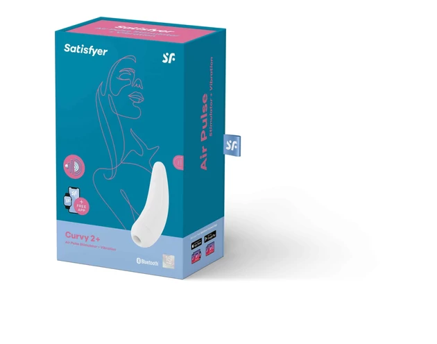 Satisfyer Curvy 2+ - okos, léghullámos csiklóizgató vibrátor (fehér)