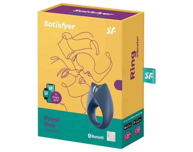 Satisfyer Royal One - okos vibrációs péniszgyűrű (kék)
