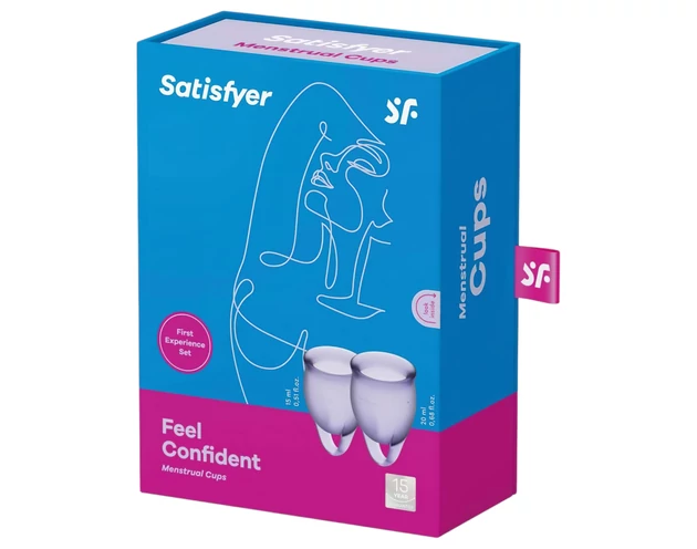 Satisfyer Feel Confident - menstruációs kehely szett (lila)