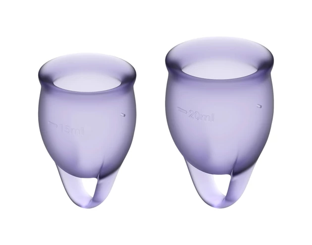 Satisfyer Feel Confident - menstruációs kehely szett (lila)