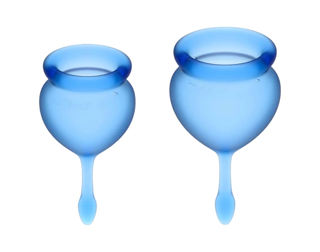 Satisfyer Feel Good - menstruációs kehely szett (kék) - 2db