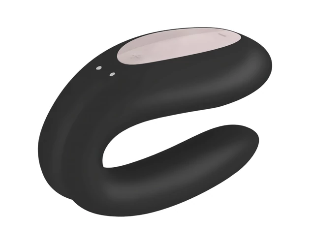 Satisfyer Double Joy - okos vízálló párvibrátor (fekete)