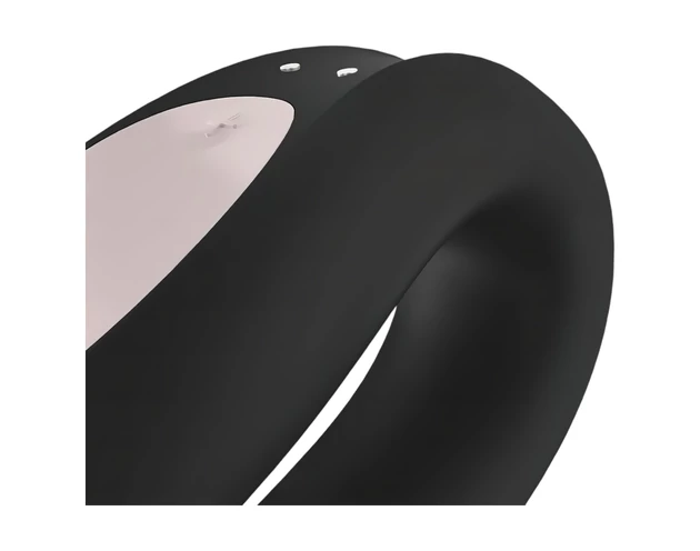 Satisfyer Double Joy - okos vízálló párvibrátor (fekete)