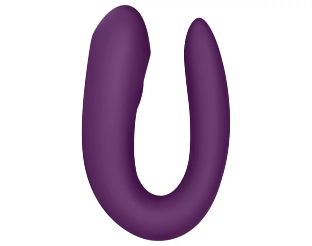 Satisfyer Double Joy - okos, vízálló párvibrátor (lila)