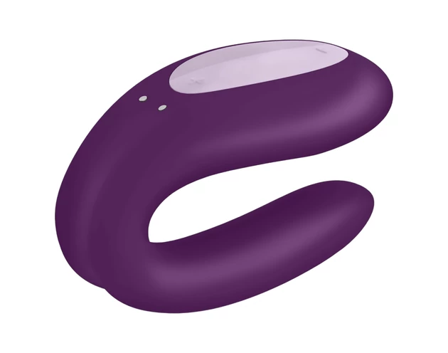 Satisfyer Double Joy - okos, vízálló párvibrátor (lila)