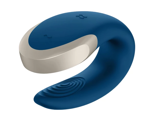 Satisfyer Double Love - okos párvibrátor (kék)