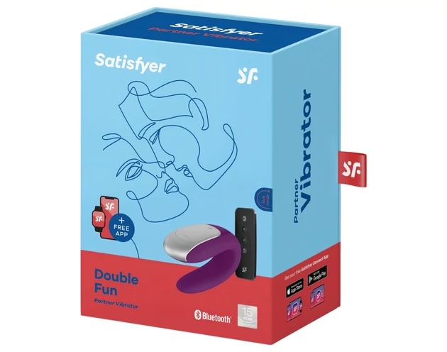 Satisfyer Double Fun - okos párvibrátor (lila)