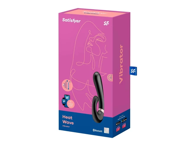 Satisfyer Heat Wave - okos, melegítő, karos vibrátor (fekete)