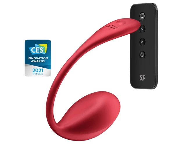 Satisfyer Shiny Petal - rádiós vibrációs tojás (piros)