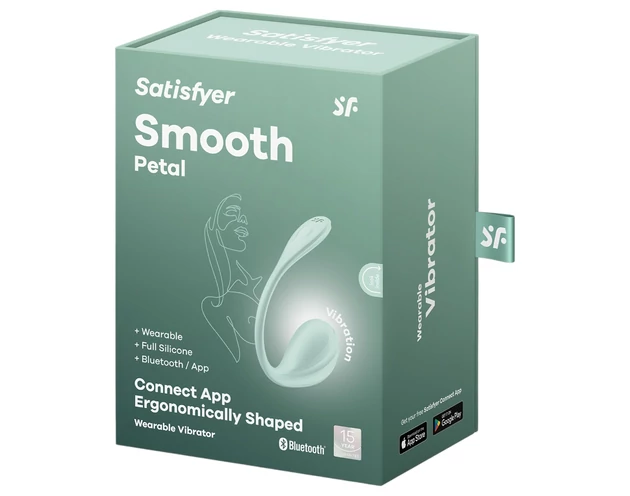 Satisfyer Smooth Petal - okos vibrációs tojás (zöld)