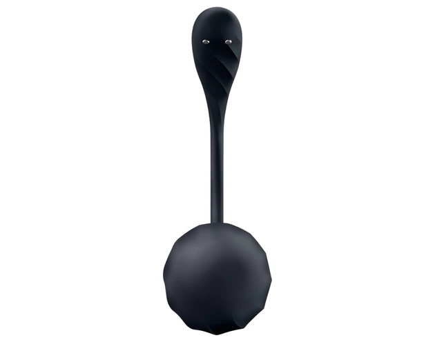 Satisfyer Ribbed Petal - rádiós vibrációs tojás (fekete)