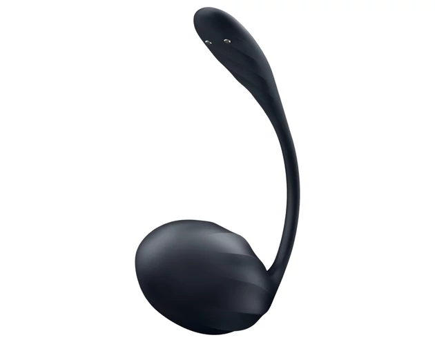 Satisfyer Ribbed Petal - rádiós vibrációs tojás (fekete)