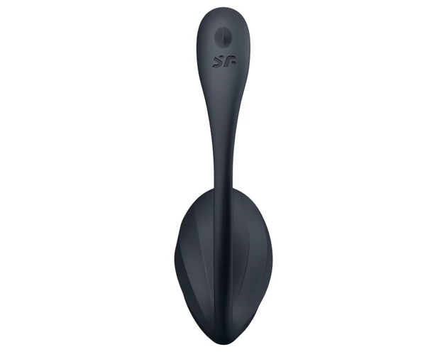 Satisfyer Ribbed Petal - rádiós vibrációs tojás (fekete)