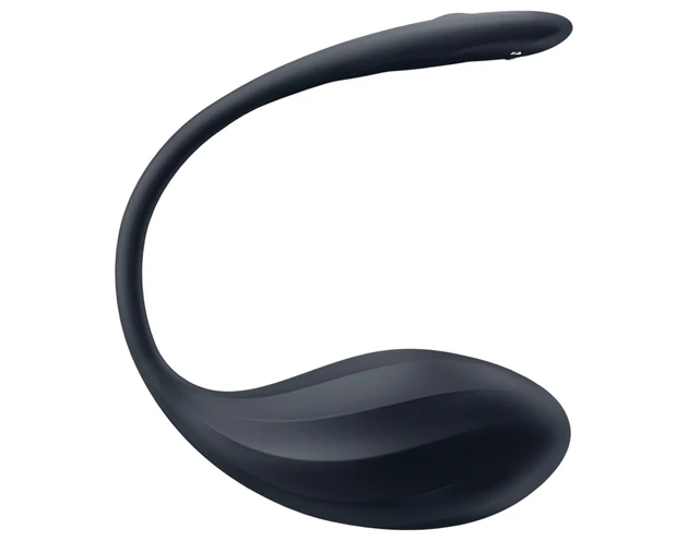 Satisfyer Ribbed Petal - rádiós vibrációs tojás (fekete)