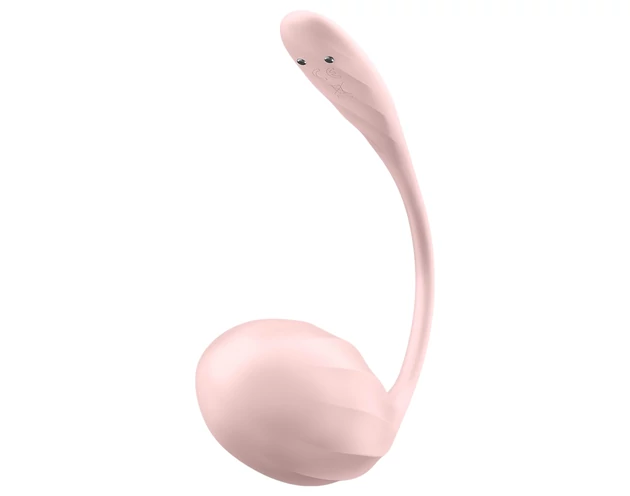 Satisfyer Ribbed Petal - rádiós vibrációs tojás (pink)