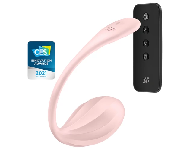 Satisfyer Ribbed Petal - rádiós vibrációs tojás (pink)