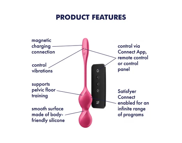 Satisfyer Love Birds 2 - okos, vibrációs gésagolyó (pink)