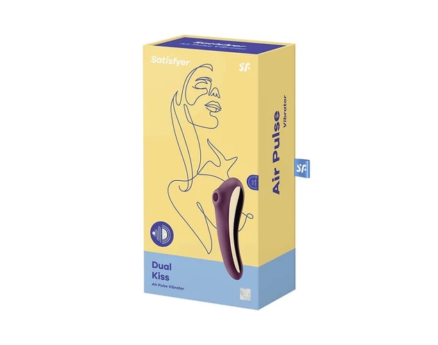 Satisfyer Dual Kiss - 2in1, hüvelyi és csikló vibrátor (lila)