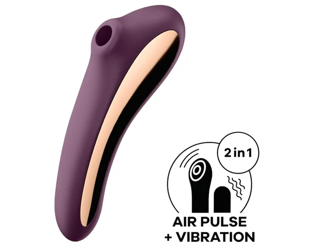 Satisfyer Dual Kiss - 2in1, hüvelyi és csikló vibrátor (lila)